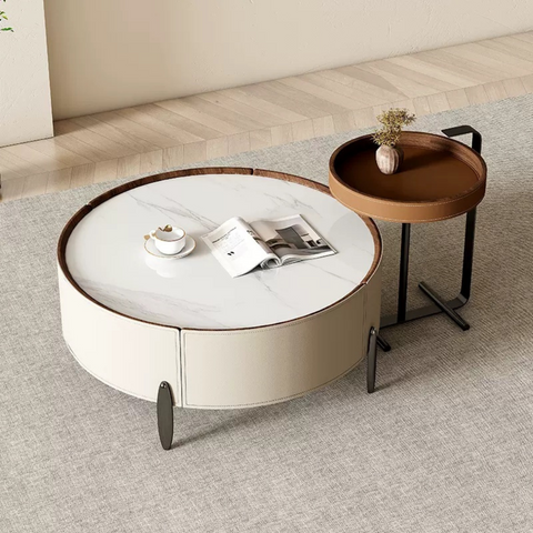 Saddle Leather Coffee Table