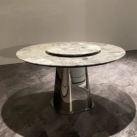 63" Round Marble Dining Table