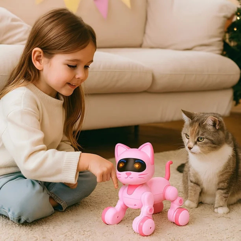 Happy Kitten Robot Cat – Interactive Remote & Touch-Controlled Robotic Pet for Kids Ages 3+