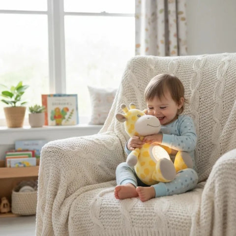 3-in-1 Giraffe Plush Soother with Star Projector, Lullabies & White Noise for Newborns 0M+