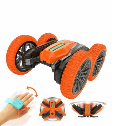 2.4GHz RC Stunt Car with 360° Flips, LED Lights & All-Terrain 4WD