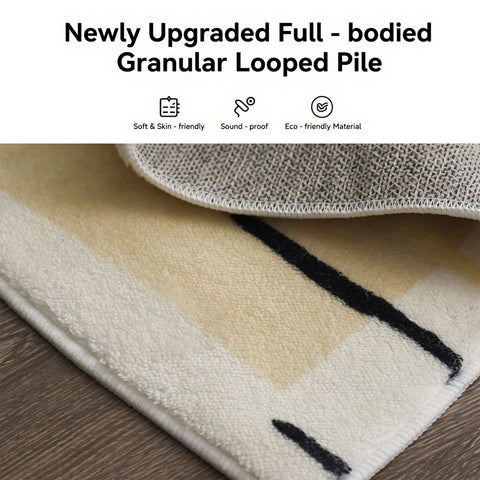 Area Rug Living Room Rugs - Washable Neutral Modern Abstract Soft Thin Large Rug Indoor Floor No Slip Rug Carpet for Bedroom