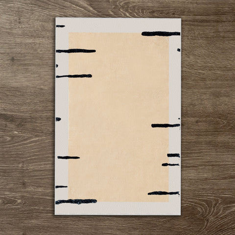 Area Rug Living Room Rugs - Washable Neutral Modern Abstract Soft Thin Large Rug Indoor Floor No Slip Rug Carpet for Bedroom