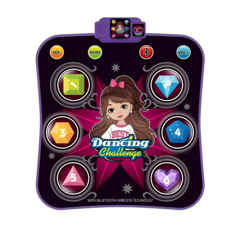 Bluetooth Dance Mat for Kids Ages 3+ – LED Lights, Music & Interactive Game Modes