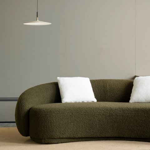 102" Modern Upholstered Olive Green Sofa