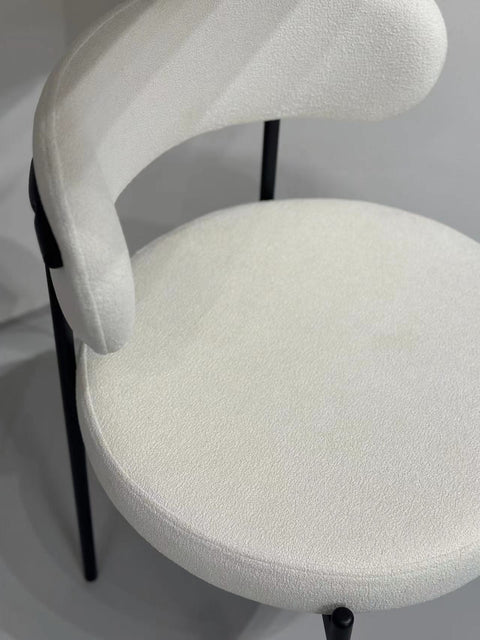 Light Grey Teddy Velvet Upholstered Side Chair (Set of 2)