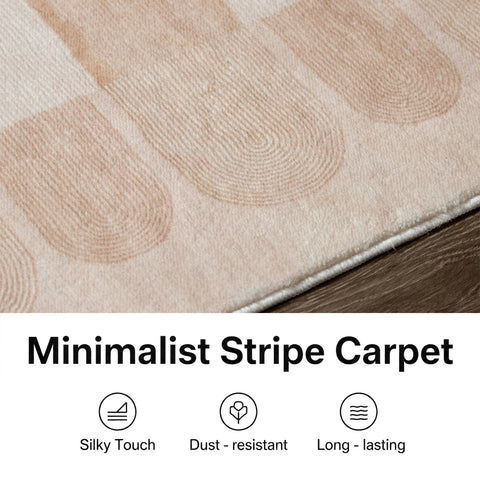 Area Rug Living Room Rugs - Washable Neutral Modern Abstract Soft Thin Large Rug Indoor Floor No Slip Rug Carpet for Bedroom