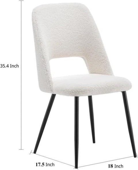 Modern Boucle Dining Room Chairs (Set of 2)