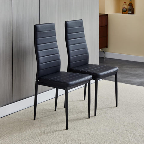 Faux Leather Modern Dining Room Chairs (Set of 4)