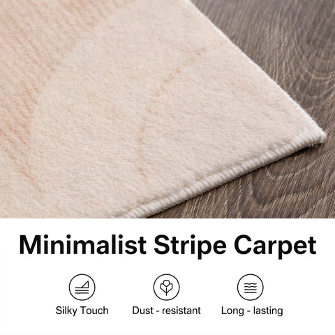 Area Rug Living Room Rugs - Washable Neutral Modern Abstract Soft Thin Large Rug Indoor Floor No Slip Rug Carpet for Bedroom