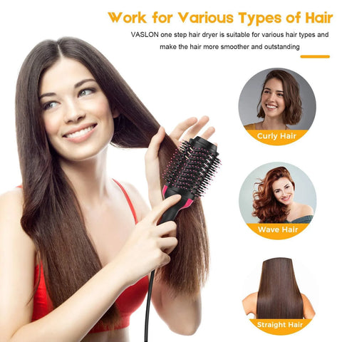 Hot Air Brush,4-in-1 One Step Hair Dryers & Blower Brush With Negative Ions for Reducing Frizz and Static