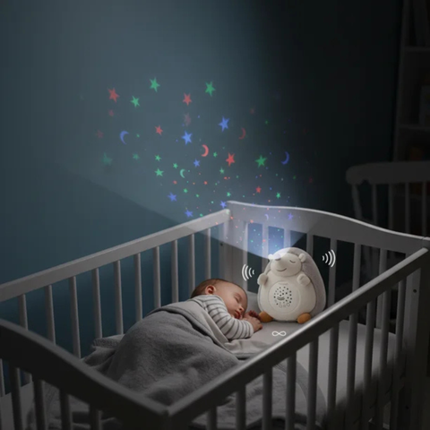 3-in-1 Hedgehog Plush Soother with Star Projector, Lullabies & White Noise for Newborns 0M+