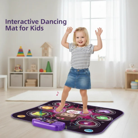 Bluetooth Dance Mat for Kids Ages 3+ – LED Lights, Music & Interactive Game Modes