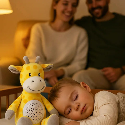 3-in-1 Giraffe Plush Soother with Star Projector, Lullabies & White Noise for Newborns 0M+