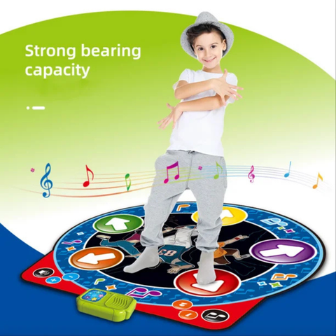 Round Interactive Dance Mat for Kids Ages 3+ – LED Lights, Music, & Game Modes
