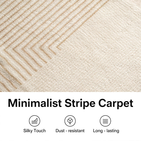 Area Rug Living Room Rugs - Washable Neutral Modern Abstract Soft Thin Large Rug Indoor Floor No Slip Rug Carpet for Bedroom