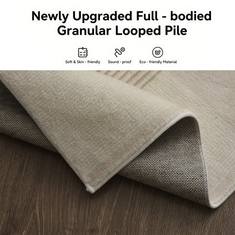 Area Rug Living Room Rugs - Washable Neutral Modern Abstract Soft Thin Large Rug Indoor Floor No Slip Rug Carpet for Bedroom