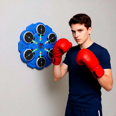 Wall-Mounted Music Boxing Machine with Bluetooth and LED Lights for Kids and Family Indoor Play