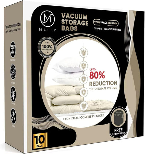 Electric Vaccum Bags- Space Saver Compression Bags for Clothes, Bedding & Travel