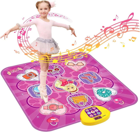Kids Electronic Dance Mat with LED Lights & 5 Game Modes | Non-Slip, Portable Rhythm Step Play Mat | Birthday, Christmas Gift for Girls & Boys (Purple)