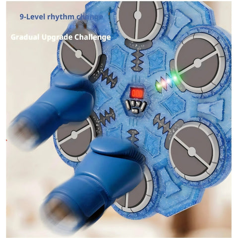 Wall-Mounted Music Boxing Machine with Bluetooth and LED Lights for Kids and Family Indoor Play