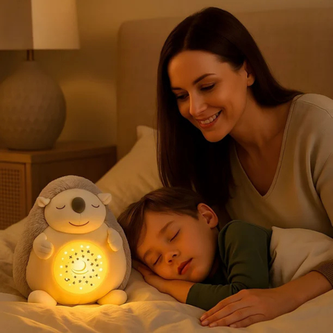 3-in-1 Hedgehog Plush Soother with Star Projector, Lullabies & White Noise for Newborns 0M+