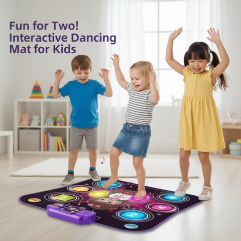 Bluetooth Dance Mat for Kids Ages 3+ – LED Lights, Music & Interactive Game Modes