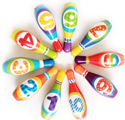 Kids Bowling Set for Toddlers Ages 2-5 – Soft Foam Pins & Lightweight Balls with Numbers – Indoor/Outdoor Developmental Toy for Boys & Girls – Fun Easter Gift