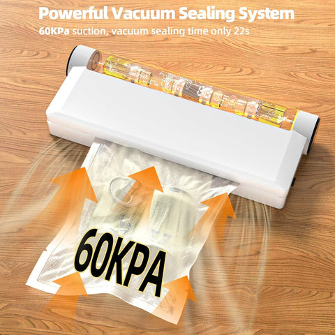 Fully Automatic Vacuum Sealer Machine with 20 Bags – Heavy Duty Food Saver for Freshness Preservation | One-Touch Operation, Digital Display, Super Suction Powe