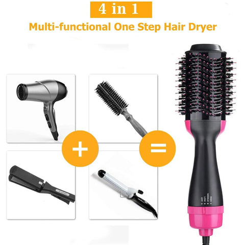 Hot Air Brush,4-in-1 One Step Hair Dryers & Blower Brush With Negative Ions for Reducing Frizz and Static