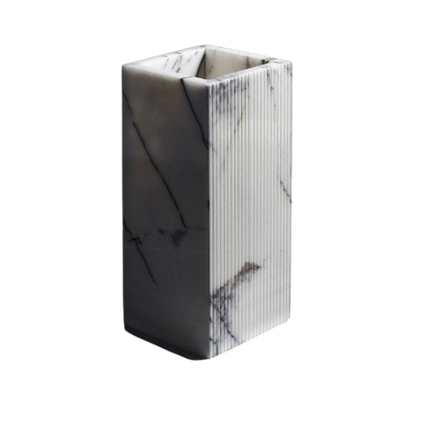Italian Cuboid Marble Vase