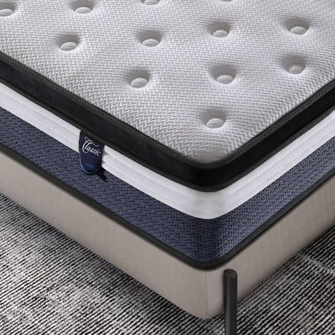 LivinVeluris Classic 10-Inch Mattress: CertiPUR-US Certified, Coil Spring Support:Newly Stocked