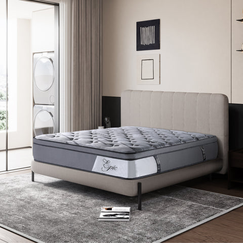 LivinVeluris Epic Bamboo 14-Inch Mattress: CertiPUR-US Certified, Coil Spring Support