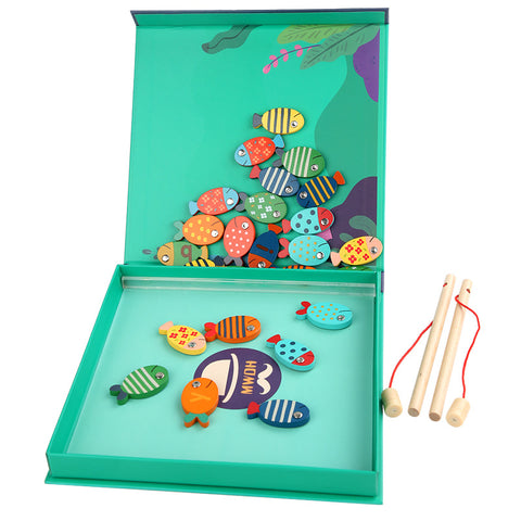 ABC Learning Fishing Game – Montessori Wooden Magnetic Toy for Toddlers Ages 3-5, Fun Letter & Number Recognition, Educational Gift for Boys & Girls