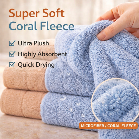 Ultra-Soft Luxury Cotton Towel Set – Plush, Absorbent & Spa-Quality Comfort, Set of 2, Blue