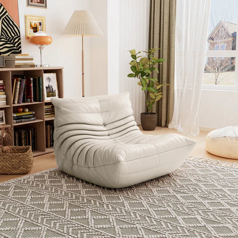 Faux Leather/ Silicone Rubber Bean Bag Sofa (Upgraded Version)