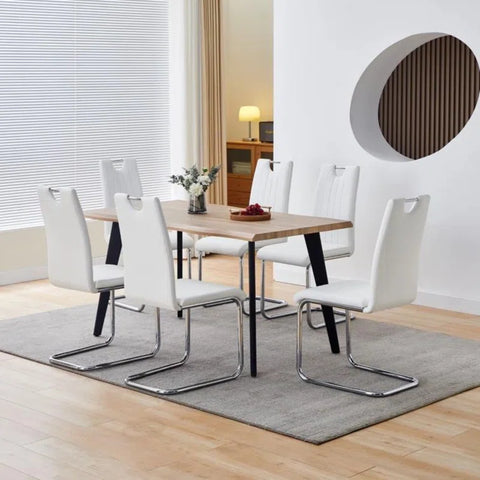 Premium White Faux Leather Dining Chair (Set of 4)