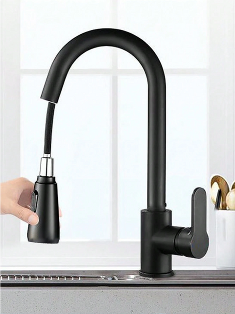 Premium 360° Swivel Pull Down Kitchen Faucet with Sprayer, Stainless Steel Sink Faucet, Modern High Arc Pull-Out Kitchen Water Tap