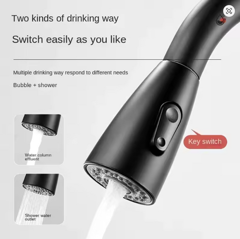 Premium 360° Swivel Pull Down Kitchen Faucet with Sprayer, Stainless Steel Sink Faucet, Modern High Arc Pull-Out Kitchen Water Tap