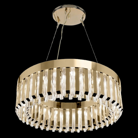 Skylar Gold & Crystal Bar LED Chandelier