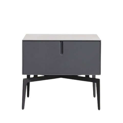 1-Drawer Grey Spider Nightstand