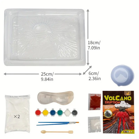 Volcano Science Kit for Kids – Eruption Experiment Set for age 8+, STEAM Educational Toys for Boys & Girls – Fun Geology Learning Project for Classroom or Home