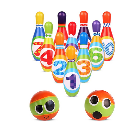 Kids Bowling Set for Toddlers Ages 2-5 – Soft Foam Pins & Lightweight Balls with Numbers – Indoor/Outdoor Developmental Toy for Boys & Girls – Fun Easter Gift