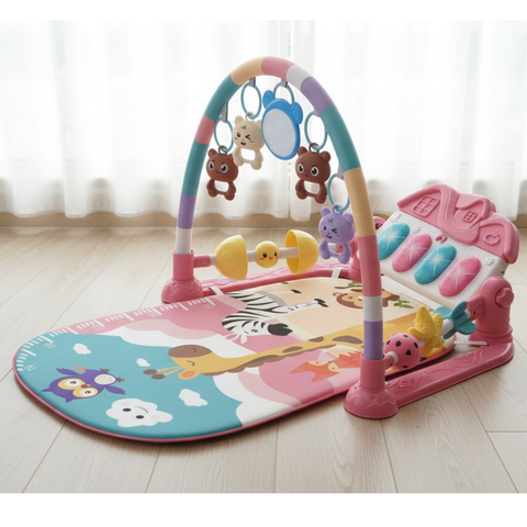 Baby Deluxe 2-in-1 Piano Play Gym & Activity Mat for Tummy Time, Newborns & Infants
