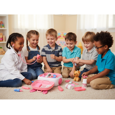 Doctor Play Set for Kids 3-7, 16-Piece Pretend Play Toy with Medical Tools, Ideal Birthday Gift for Toddlers & Preschool Boys & Girls (Pink)