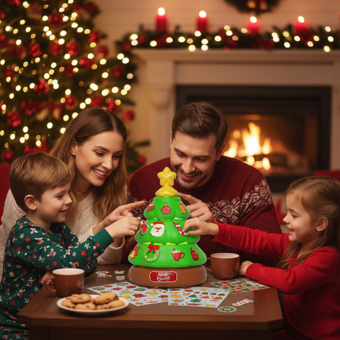 Fully Automatic Christmas Tree Bubble Machine with Music Box - Light Up Musical Ornament, Fun Holiday Party & Tree Decor, Creative Gift for Girls, Kids, Toddlers