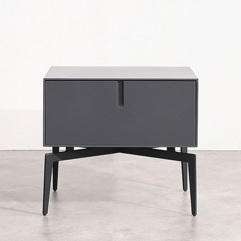 1-Drawer Grey Spider Nightstand