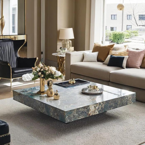 Slate Marble Coffee Table