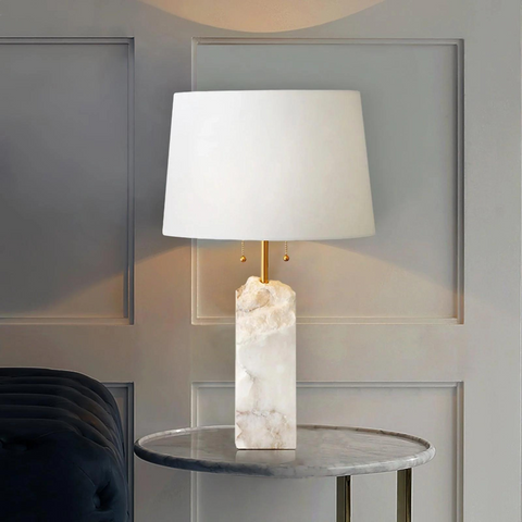 Raw Marble Table Lamp