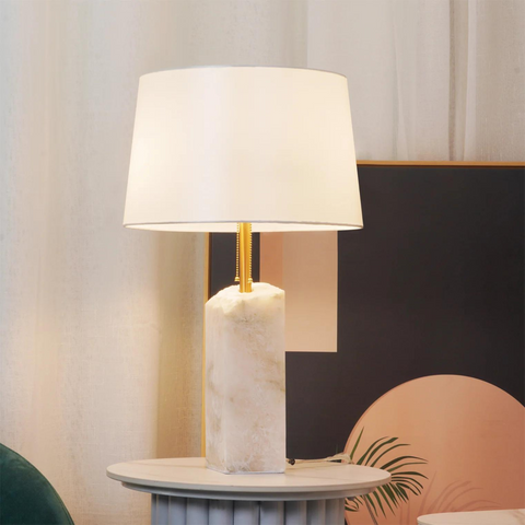 Raw Marble Table Lamp